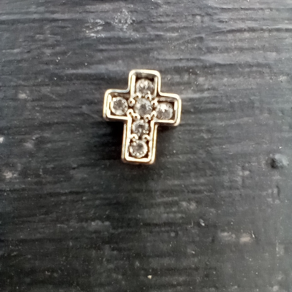 🙂Origami Owl Silver Cross Floating Charm